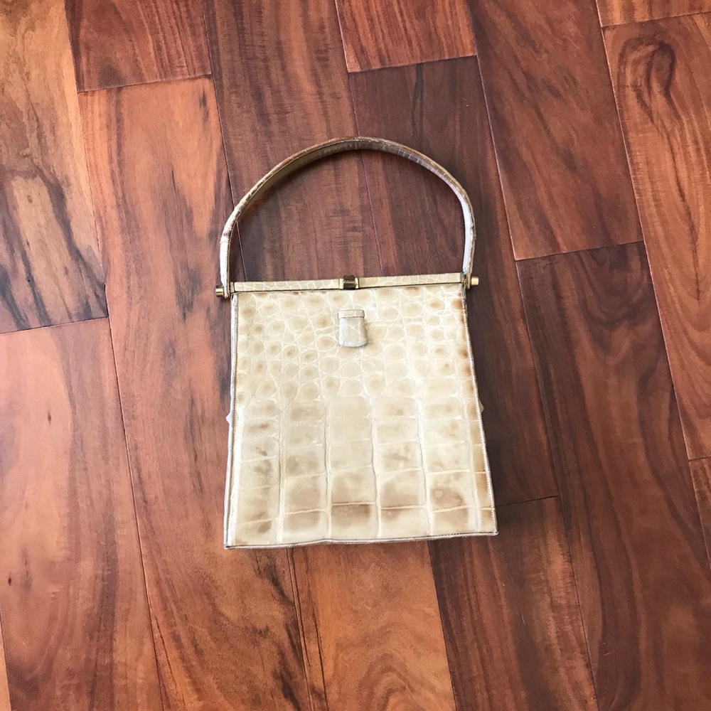 1950s  alligator belly Lucille de Paris hand bag